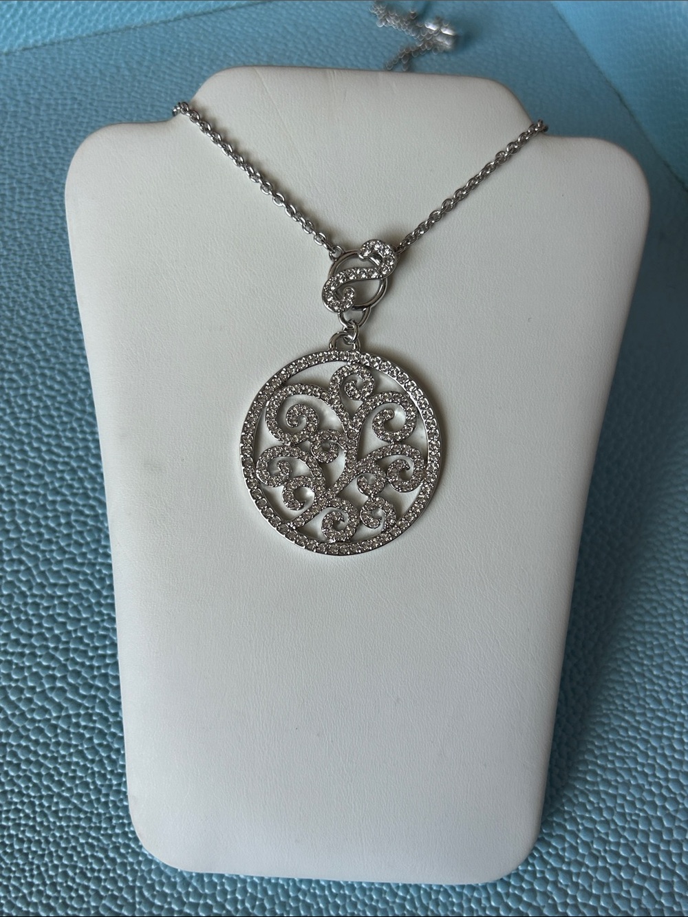 Touchstone a crystal by Swarovski interlace pendant
